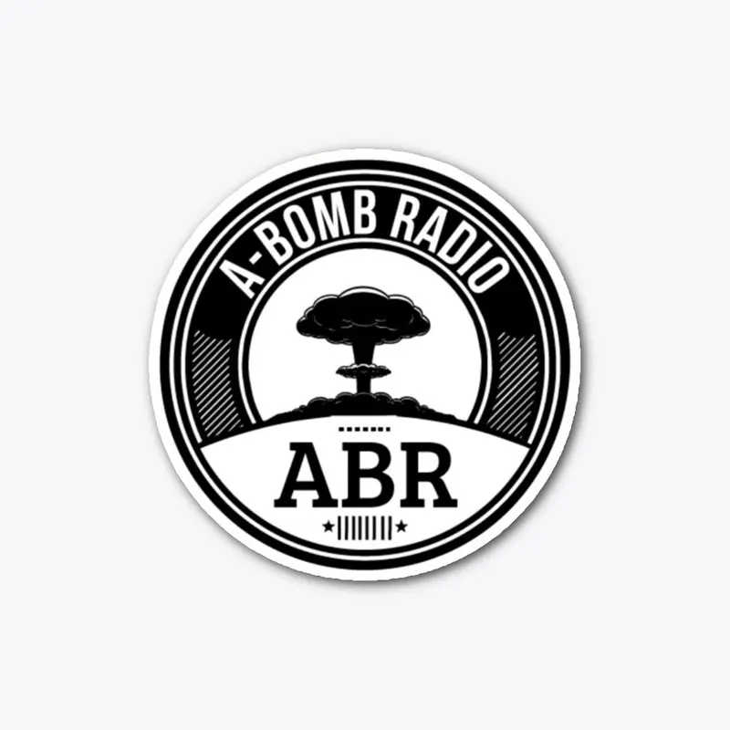 A-Bomb Radio Sticker (Black Logo)